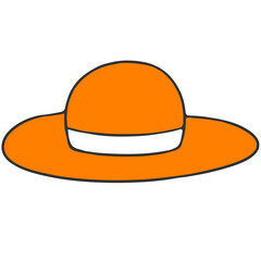 simple orange hat sign