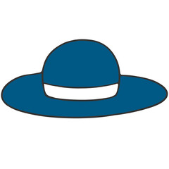 simple navy blue hat sign