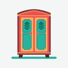 cupboard furniture vector illustration for cartoon elements, bedroom elements vector