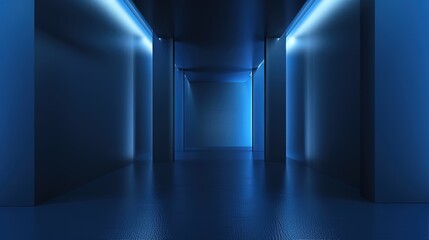 Fototapeta premium Blue Background 3D Rendering Image - a stunning and immersive visual. The blue background with 3D rendering creates a captivating and futuristic scene.