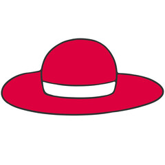 simple red hat sign