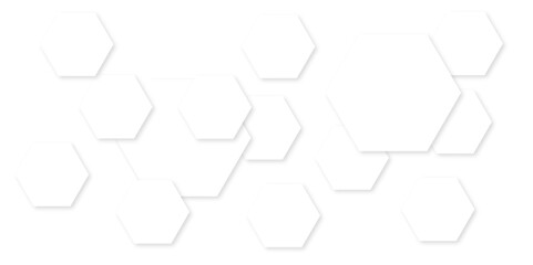 Abstract white background with hexagon and hexagonal background. Luxury white pattern with hexagons. abstract 3d hexagonal background with shadow. 3D futuristic abstract honeycomb mosaic background.