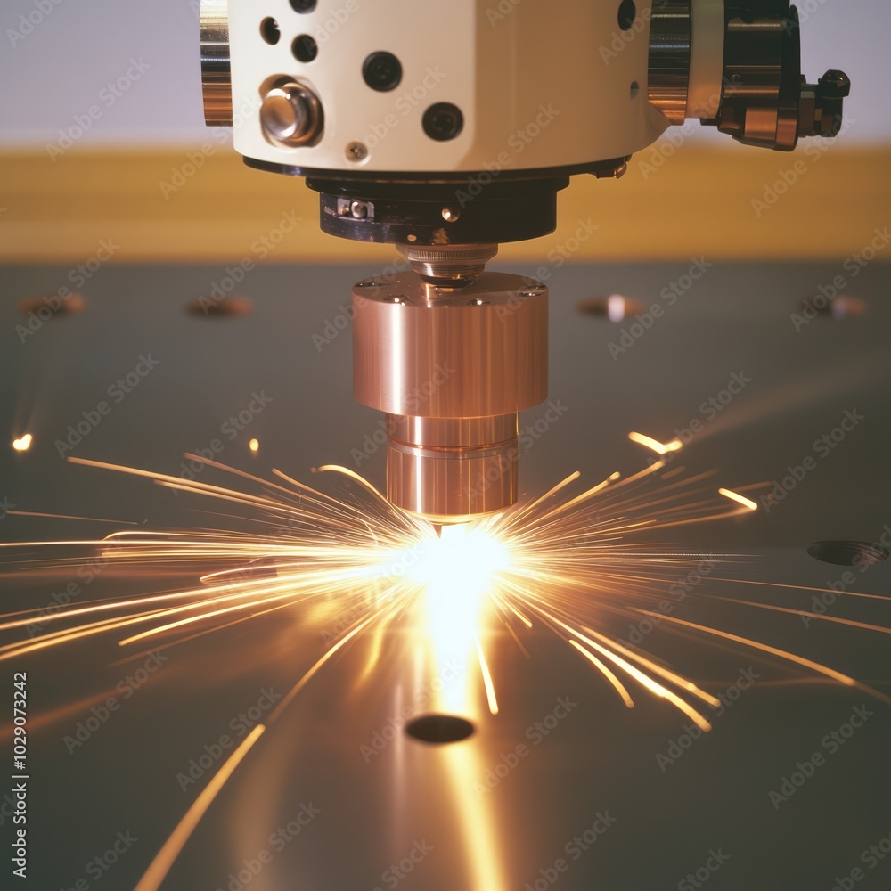 Poster plasma cutter in action creating intricate designs