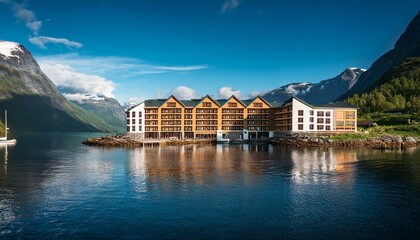 Fototapeta premium Moderne Architektur Gebäude Haus Ansichten Luxus Villa Resort Hotel