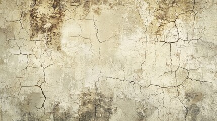 Obraz premium Textured Vintage Background with Worn Cracked Surface in Light and Dark Beige Tones for an Antique Distressed Look