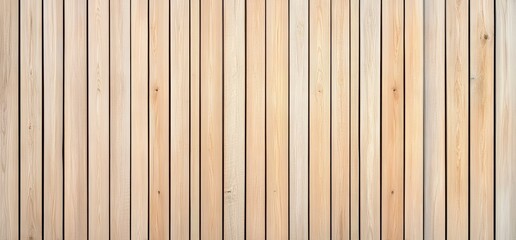 Obraz premium Vertical wooden planks in neutral tones create a calm, minimalist atmosphere with natural texture.