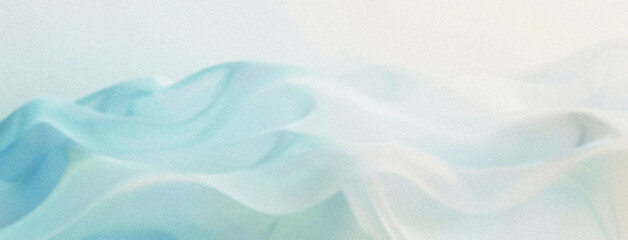 Obraz premium Soft Blue and White Waves Creating a Dreamy Background. Abstract Flowing Texture with Light Blue and Green Gradients