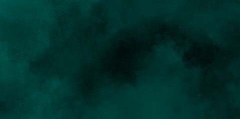 Green background with elegant vintage texture. Smoke in the dark. Abstract watercolor background with splashes. abstract cloud and vapor texture background. Teal color powder explosion .