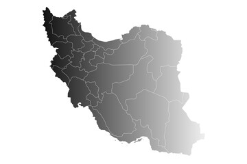 Iran administrative map. provinces map of Iran, blank Map, empty map of Iran country