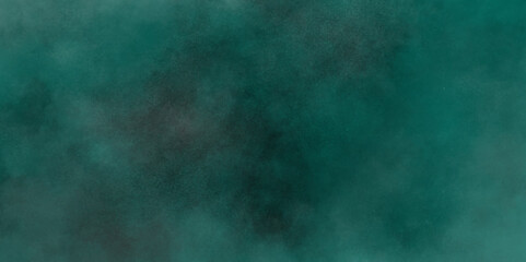 Green background with elegant vintage texture. Smoke in the dark. Abstract watercolor background with splashes. abstract cloud and vapor texture background. Teal color powder explosion .