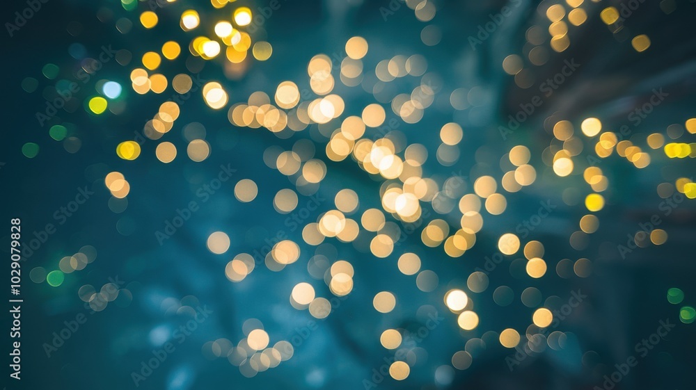 Aufkleber beautiful bokeh lights in a soft blur, creating a mystical atmosphere.