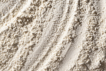 Abstract Cooking Background, Wheat Flour Texture Top View.