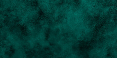Green background with elegant vintage texture. Smoke in the dark. Abstract watercolor background with splashes. abstract cloud and vapor texture background. Teal color powder explosion .