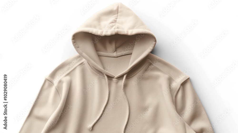 Wall mural Beige Hooded Sweatshirt with Drawstring