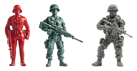 A toy soldier isolated on a white background.