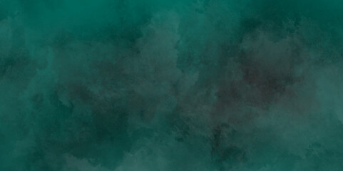 Green background with elegant vintage texture. Smoke in the dark. Abstract watercolor background with splashes. abstract cloud and vapor texture background. Teal color powder explosion .