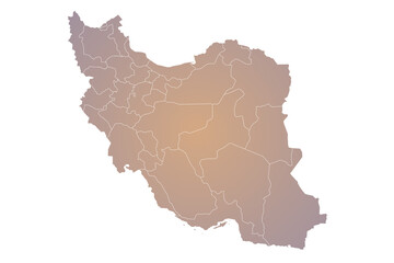 Iran administrative map. provinces map of Iran, blank Map, empty map of Iran country