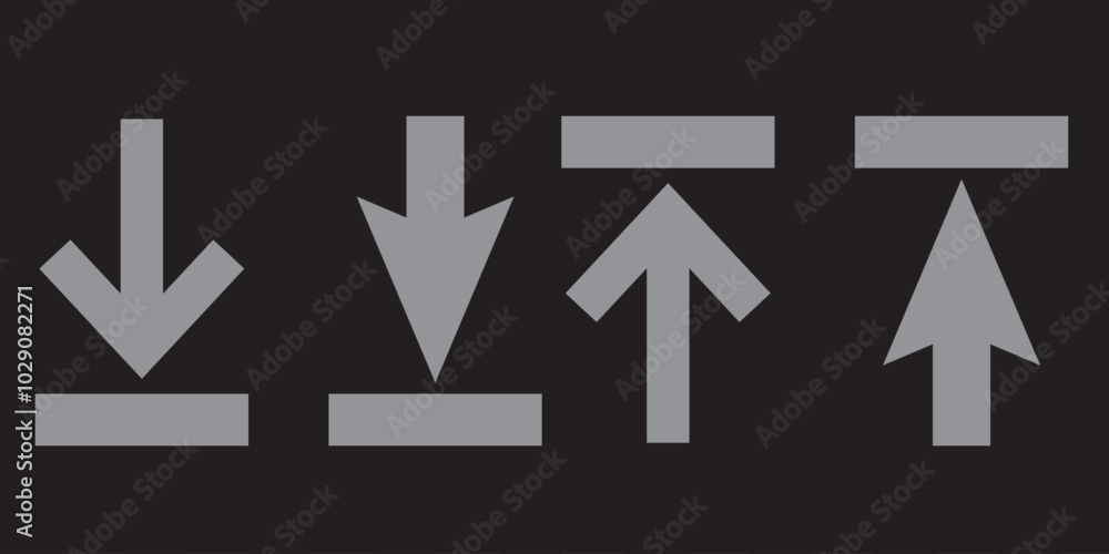 Aufkleber download and upload icon buttons set. download and upload icon. files download and upload icons symb