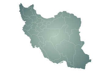 Obraz premium Iran administrative map. provinces map of Iran, blank Map, empty map of Iran country