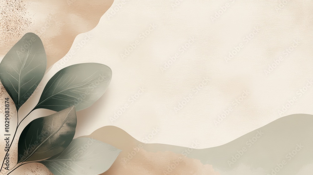 Poster elegant botanical background design with subtle textures