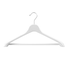White Wooden Clothes Hanger with Metal Hook
