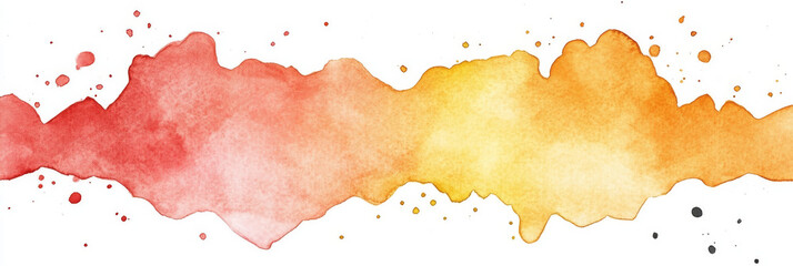Obraz premium Abstract watercolor background in shades of red, orange, and yellow.