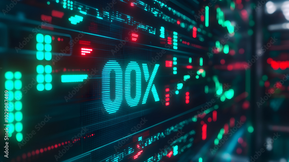 Poster digital display with a percentage increase
