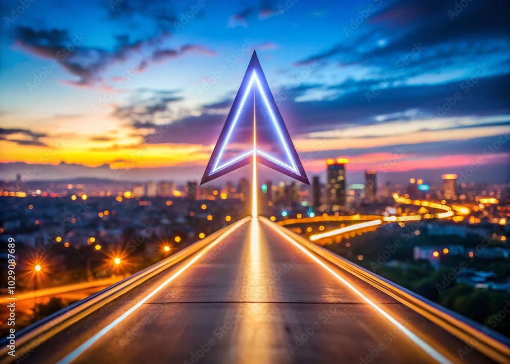 Poster north arrow icon represents navigation and mapping. it's a directional symbol guiding users to orien
