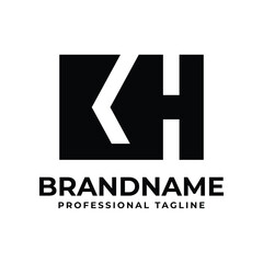 Letters KH Monogram Logo, suitable for any business with KH or HK initials