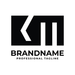 Fototapeta premium Letters KM Monogram Logo, suitable for any business with KM or MK initials