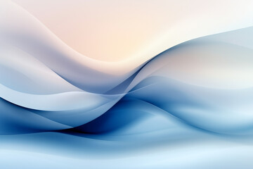 Obraz premium Abstract Blue Waves: A serene and abstract background image of flowing blue waves, evoking a sense of tranquility and fluidity. Perfect for minimalist designs, website headers.
