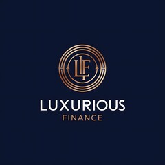 Luxurious Gold Finance Logo Elegant Monogram Design for Wealth and Security