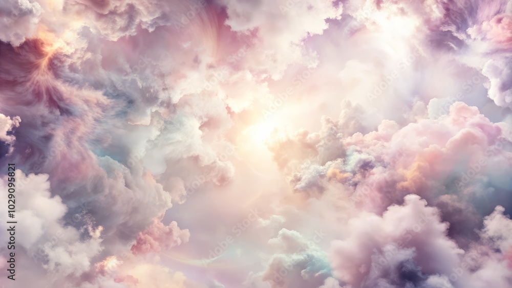 Aufkleber dreamlike ethereal abstract background featuring softly transitioning shapes in a calming color pale