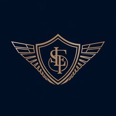 Luxurious Gold Finance Logo Elegant Monogram Design for Wealth and Security