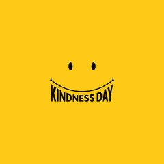 World Kindness Day, simple design with smile icon