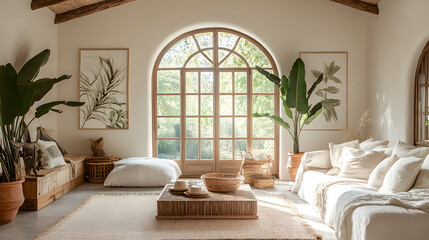  Serene Mediterranean Living Room with Cottagecore Elements