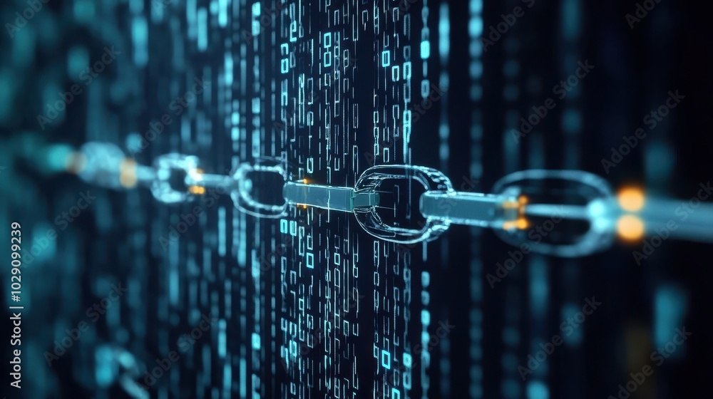 Poster exploring the digital chain of security in technology