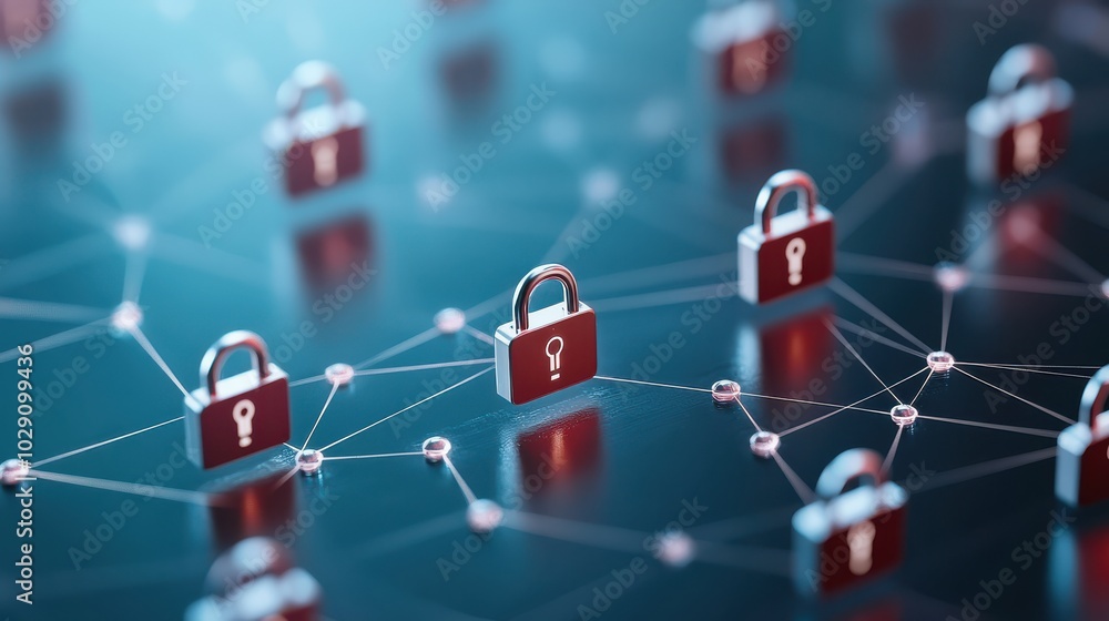 Aufkleber Secure your data with blockchain technology and encryption strategies