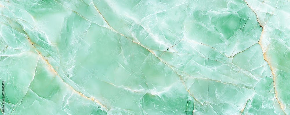 Poster tranquil green marble texture with intricate patterns and subtle gold veining, perfect for backgroun