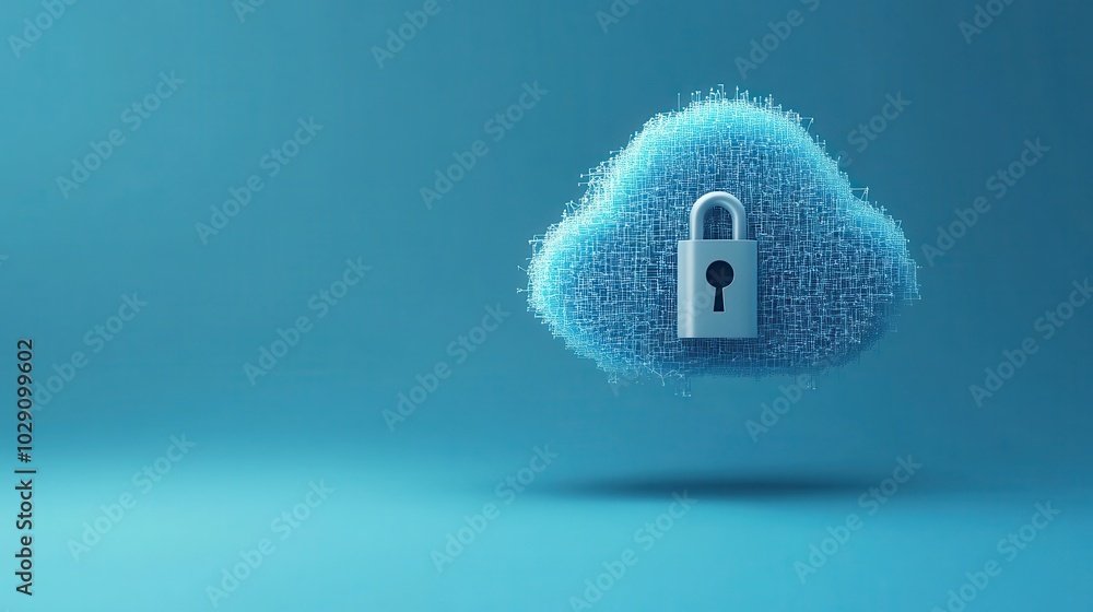 Aufkleber Cloud security and data protection in the digital age