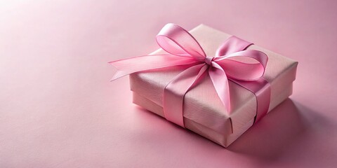 Pink Gift Box on Pink Background - Perfect for Celebrations and Gifting Needs