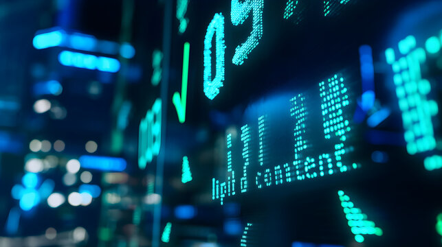 Financial Data Display on a LED Screen