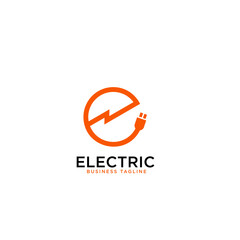 Abstract Letter E Electricity Logo. Flat Vector Logo Design Template Element