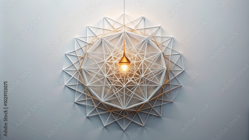 Poster elegant white light background showcasing minimalistic geometric abstract patterns.