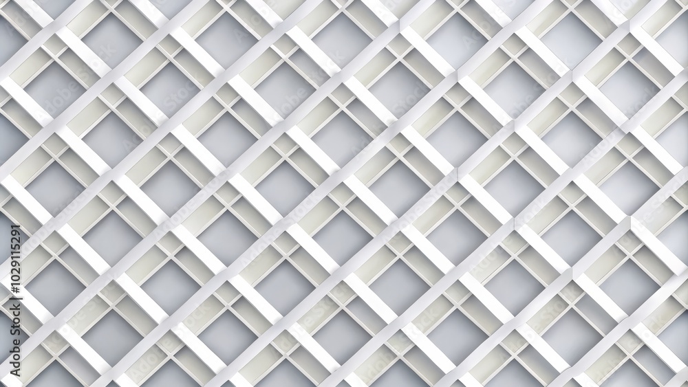 Aufkleber contemporary design featuring a white and light grey square pattern with overlapping elements and sh