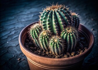 Realistic Vintage Cactus Isolated on White Background for Nature Decor and Artwork