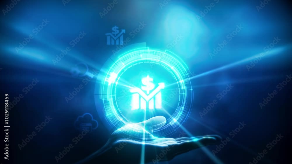 Poster technology and business loopable background