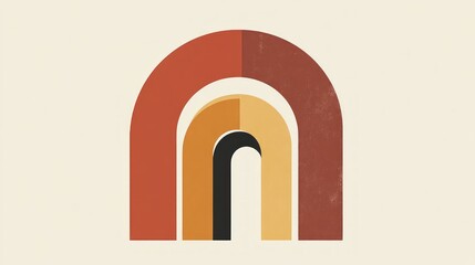 Fototapeta premium light abstract shapes, space between elements, feminine style, boho art style, simple, minimalistic