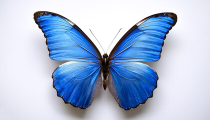 a blue butterfly, isolated on white background