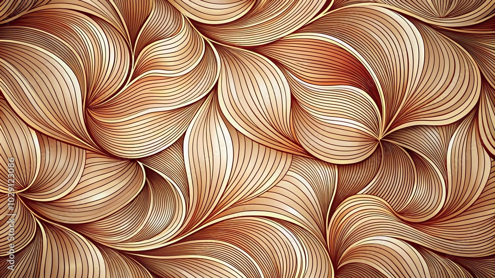 Poster background design showcasing flowing organic line patterns.